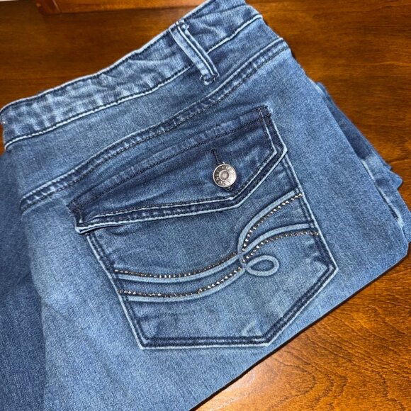 Only Denim distressed wrinkled boot cut jeans - Picture 2 of 12